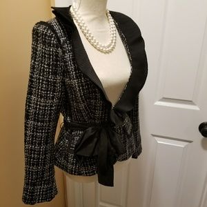 Tweed black and white blazer
